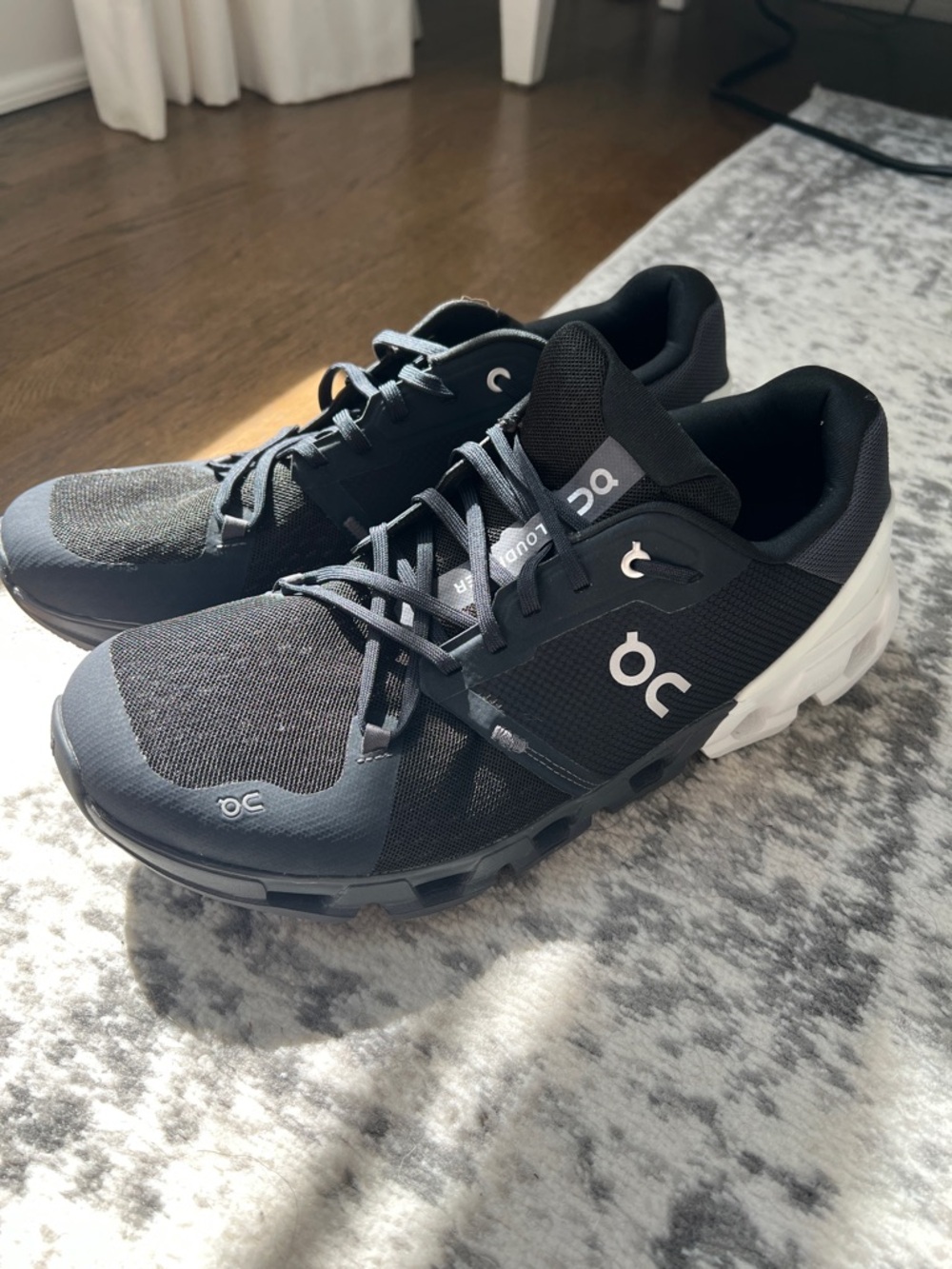 On Running Men’s Cloud Running Shoes — Black with White Sole